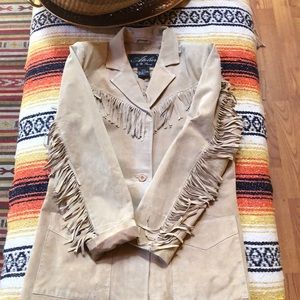 Suede leather jacket